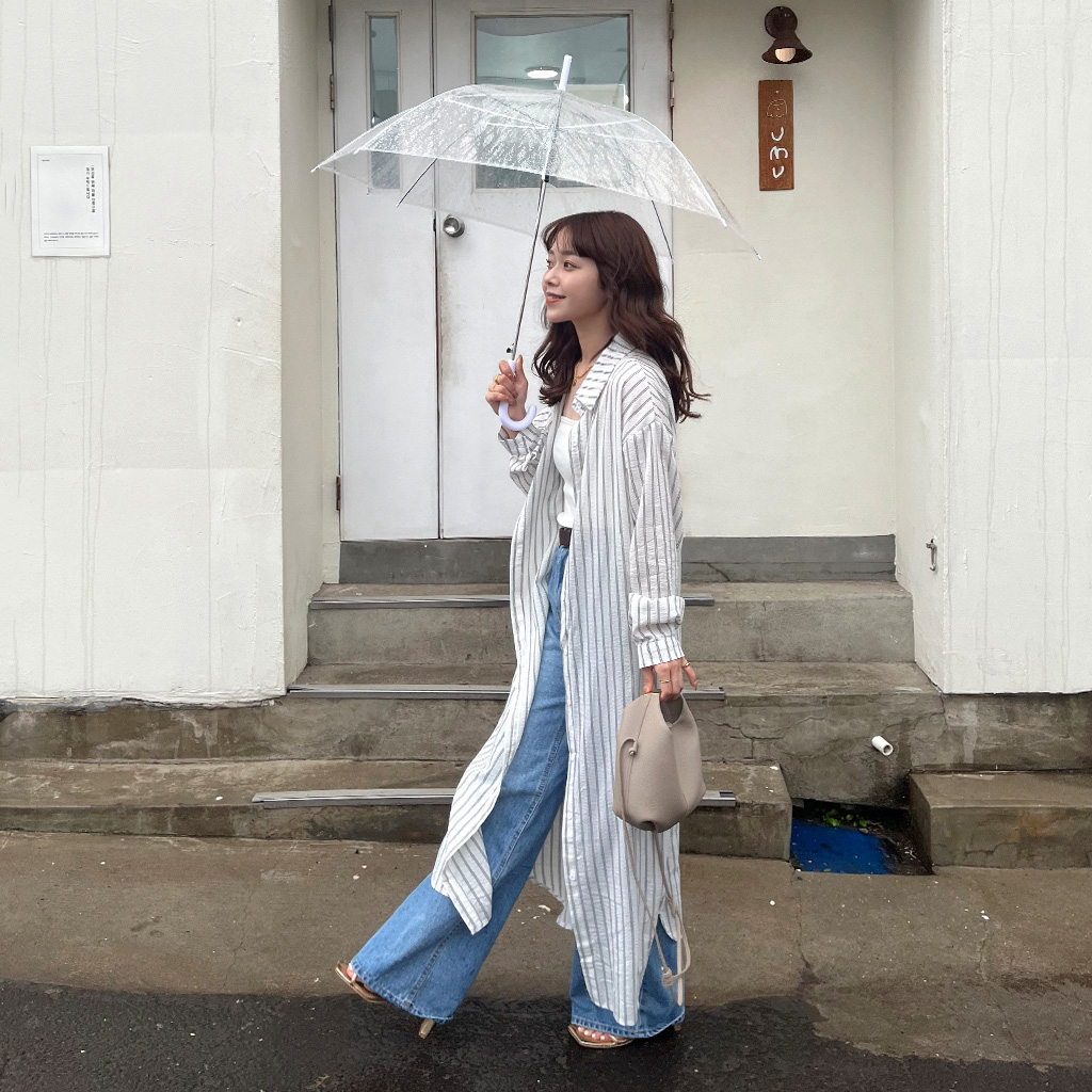 水色ストライプキャラクター柄ワンピース ストライプ柄ティアードキャミワンピース[tw1086] | レディース