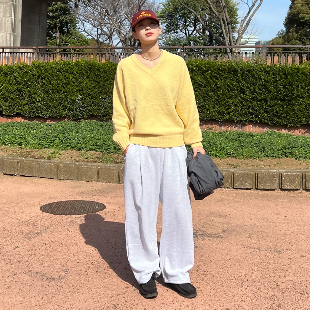 （ユニセックス）バルーンピンタックスウェットパンツ