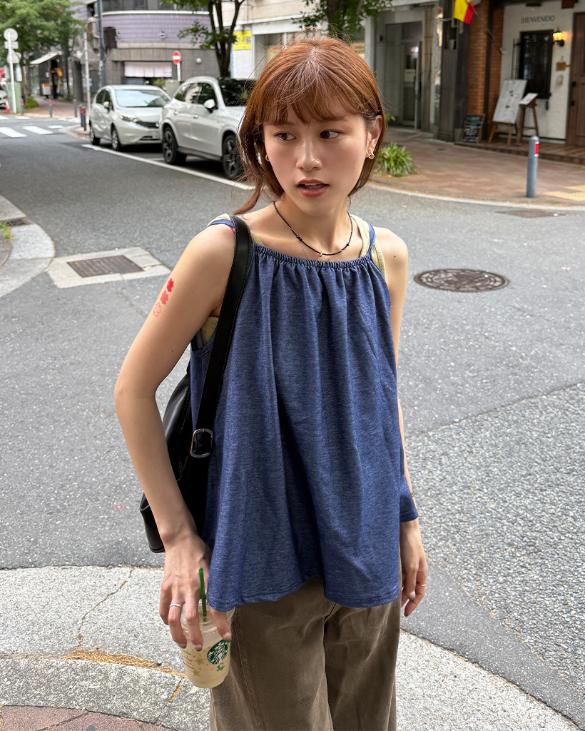 デニムリボンキャミソール