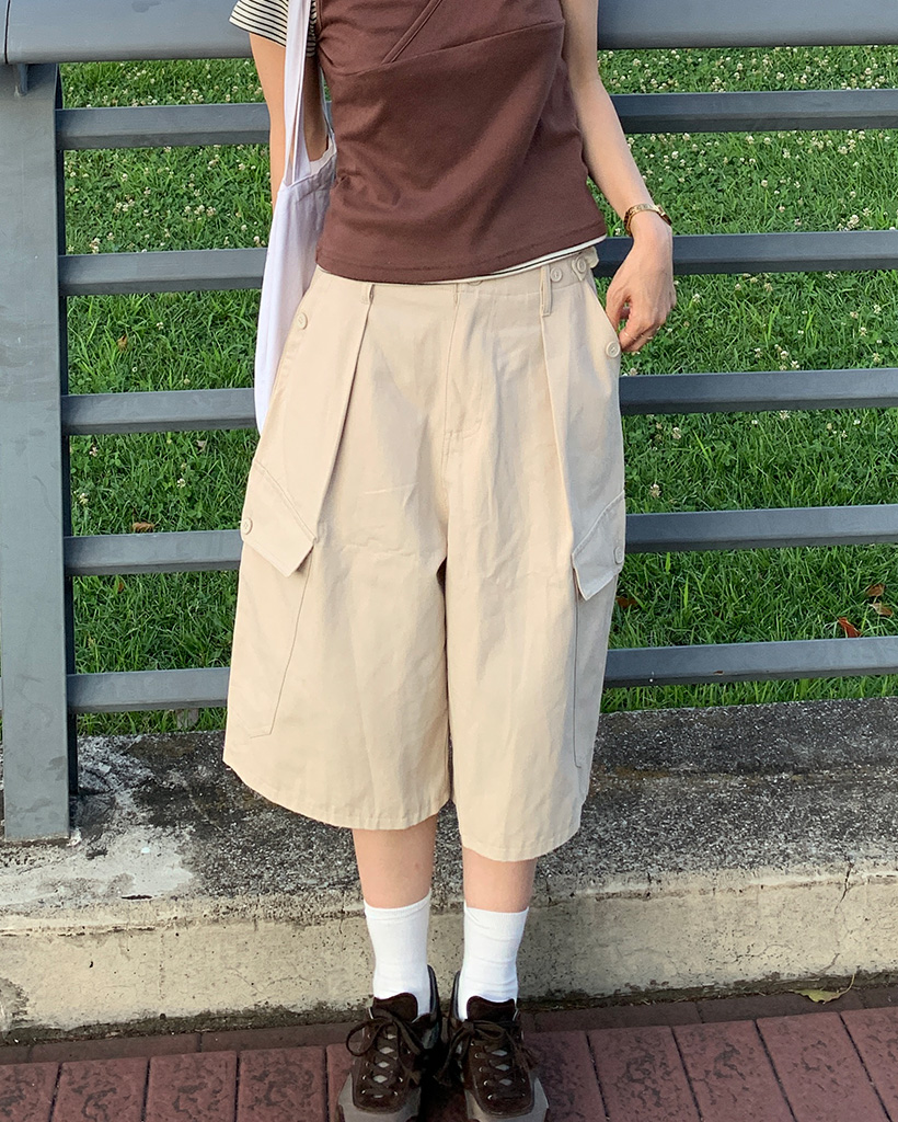 はな✴︎ カーゴバミューダパンツ | ファッション通販サイト NUGU