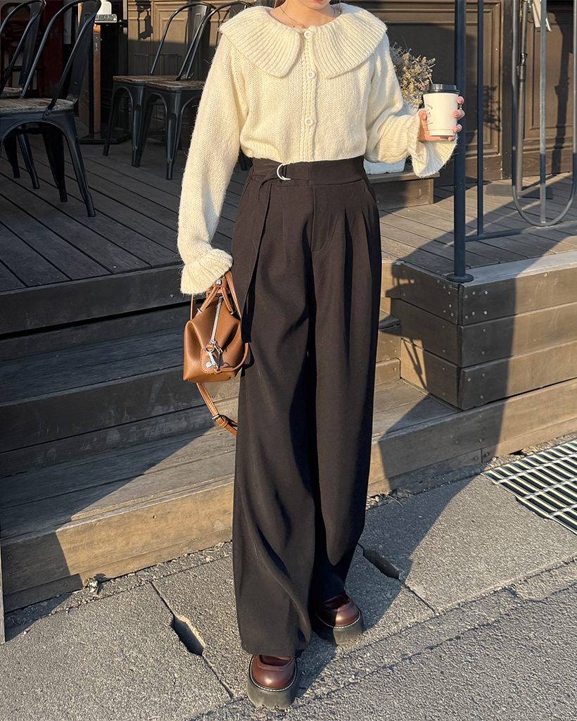 ベルトポイントバックゴムスラックス