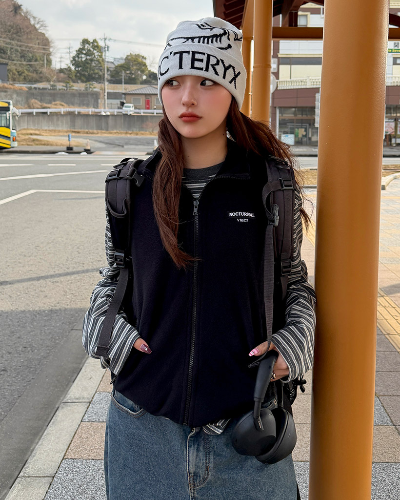 フリースジップベスト