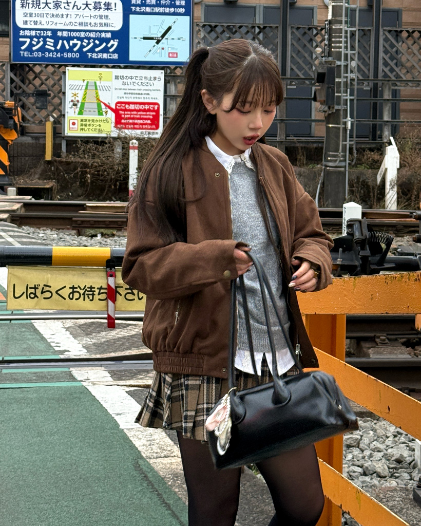 オーバーサイズスエードジャケット