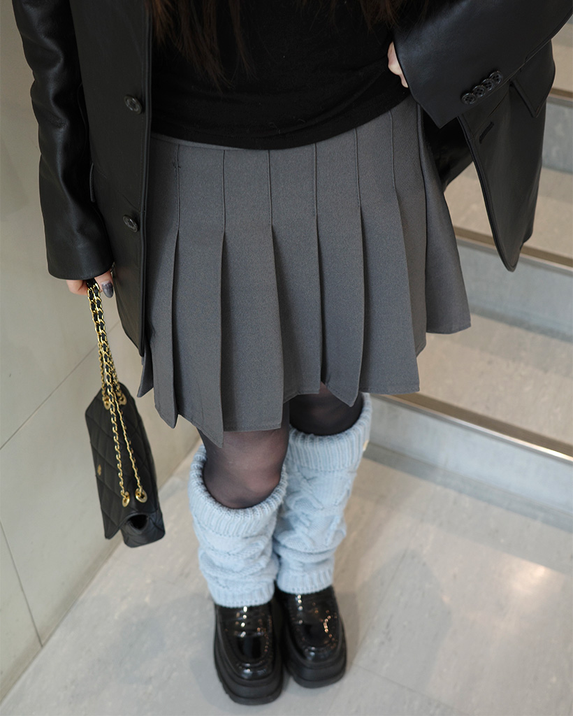 プリーツミニスカート