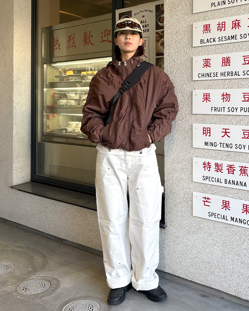 (ユニセックス)ダブルニーリベットパンツ