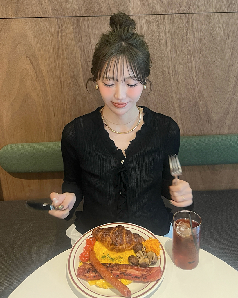 フリルクロップポイントサーマルカーディガン