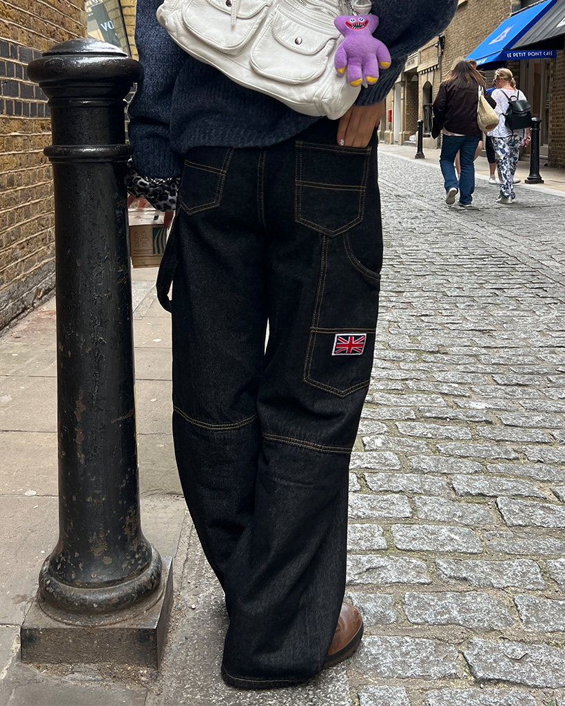 ワッペンパッチカーゴデニム