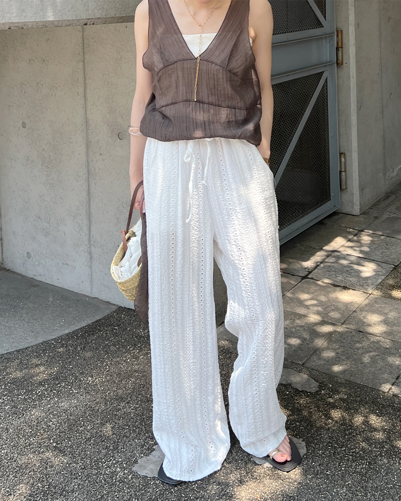 パンチングシースルーパンツ | ファッション通販サイト NUGU