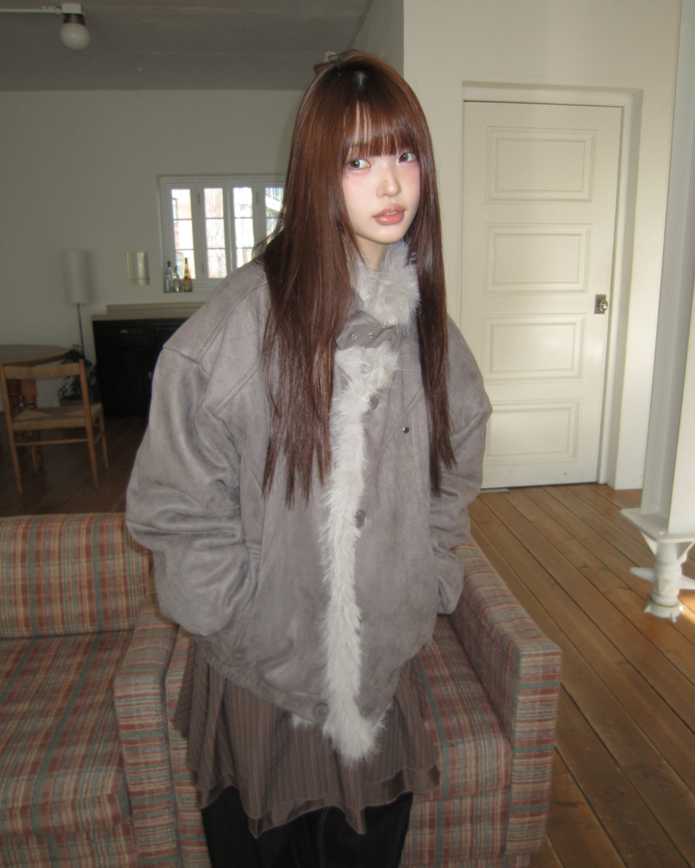 未使用 【nugu】 ファーコート ミドル丈 トレンドコートF タグ付き 未使用 【nugu】 ファーコート ミドル丈 トレンドコートF タグ付き