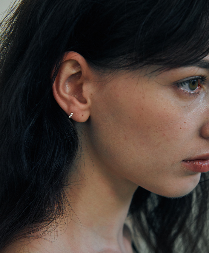 [925 silver] Deux.silver.222 / mini dew earring