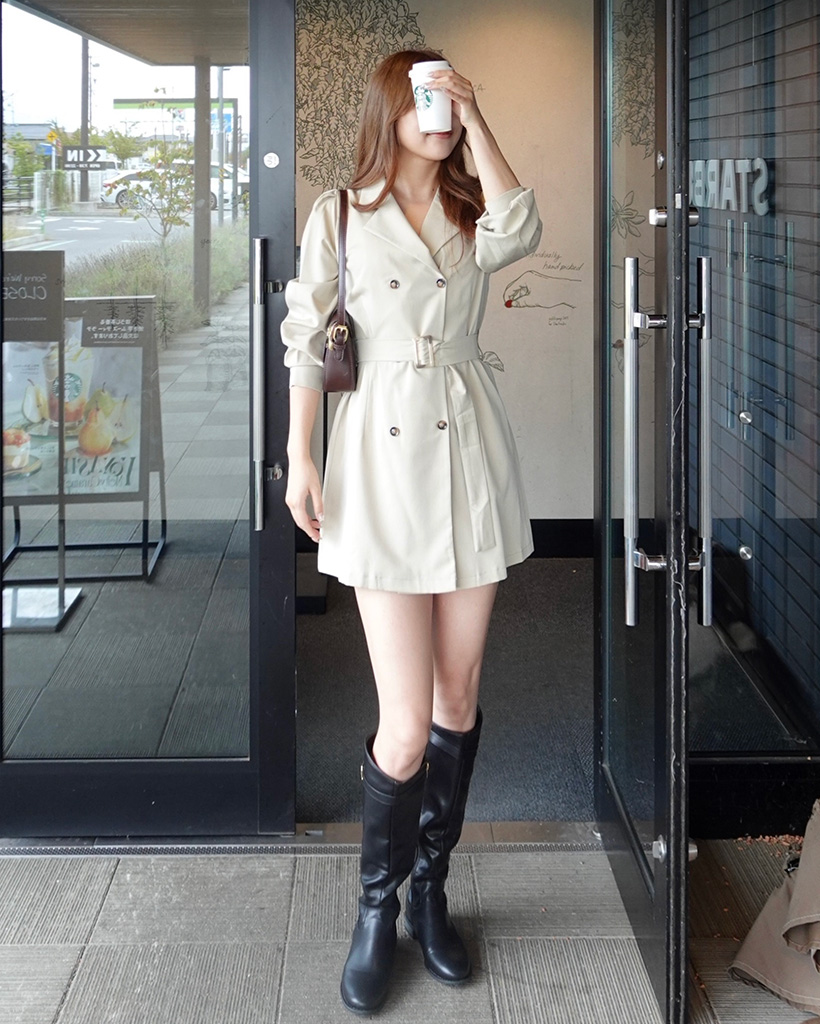 ハーフダブルトレンチコート | ファッション通販サイト NUGU