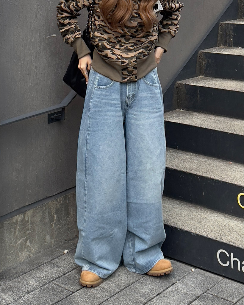 サイドヨークスパンデニムパンツ