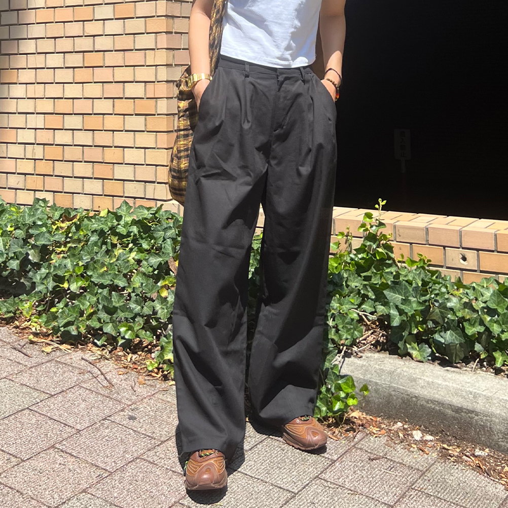 rin onffo ttaggg ツータックスラックス 黒 【公式通販】