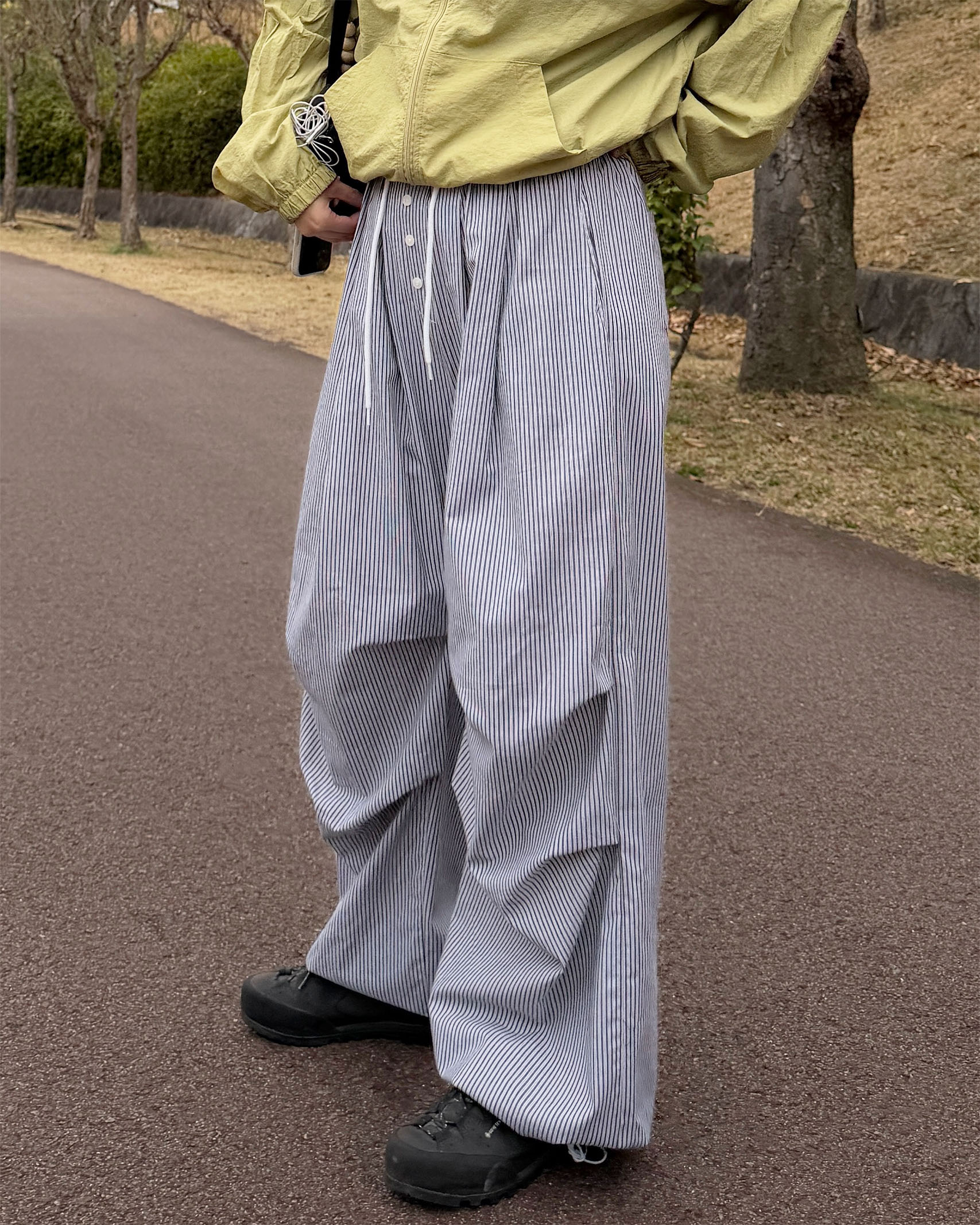 配色ストライプパンツ