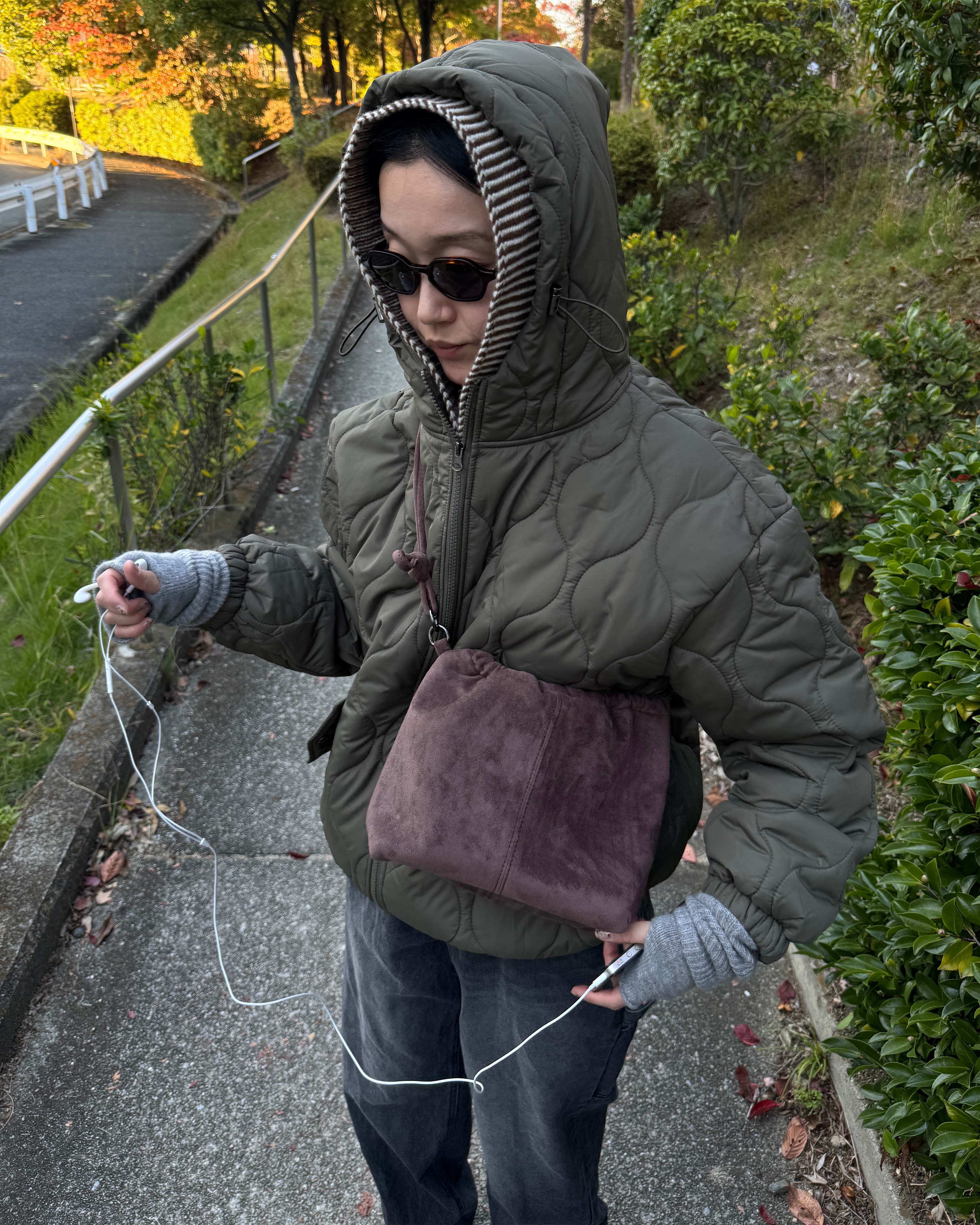 フードキルティングパデッドジャンパー