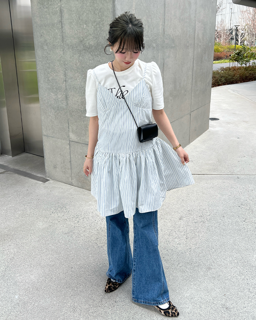 ギャザービスティエキャミソールワンピース