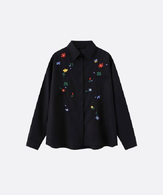 ボタニカル刺繍シャツ | ファッション通販サイト NUGU