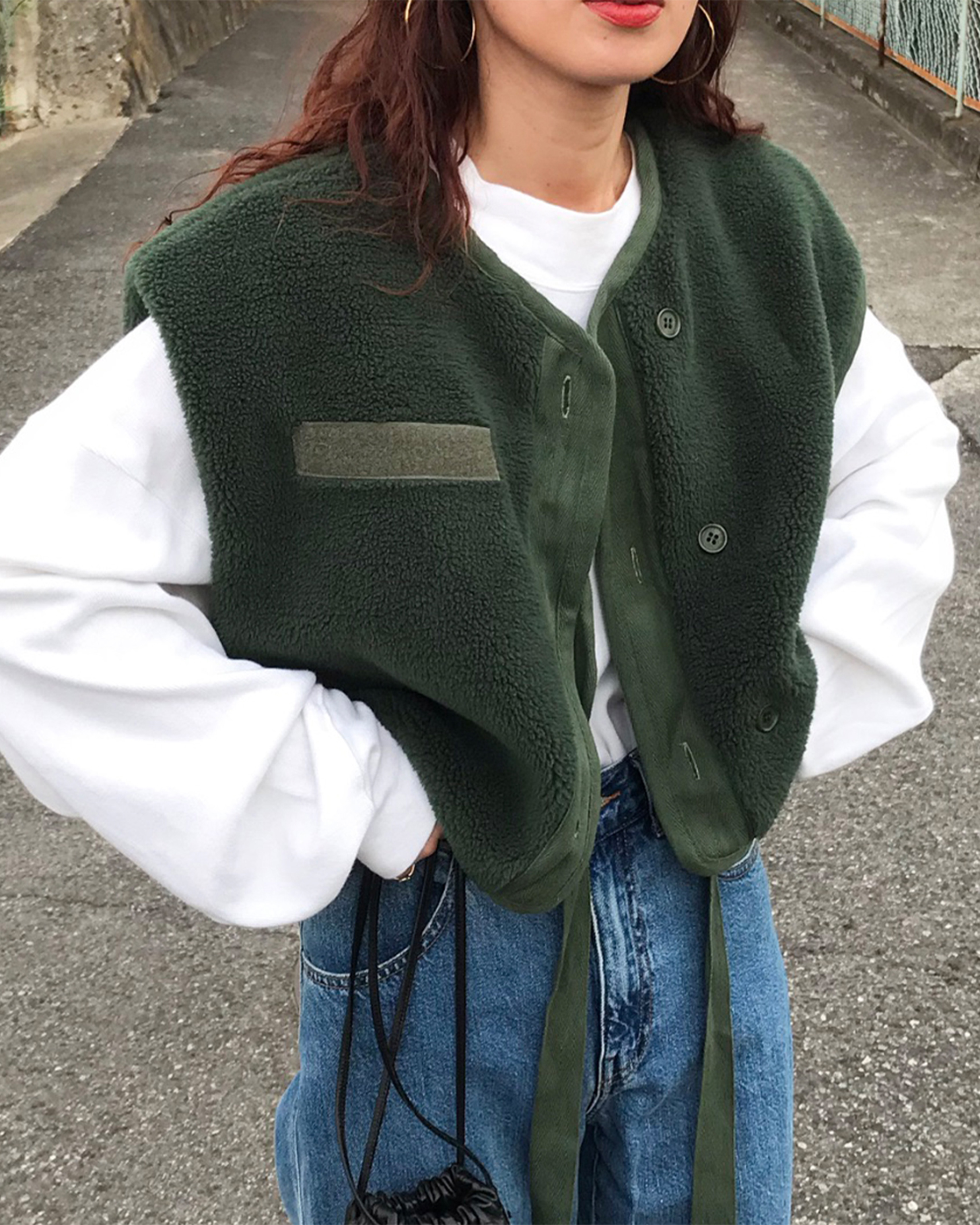 NUGU Klee クレエ (ORIGINAL) モヘアライクハーフジャケット 秋再入荷][20回再販](ORIGINAL) モヘアライクハーフジャケット