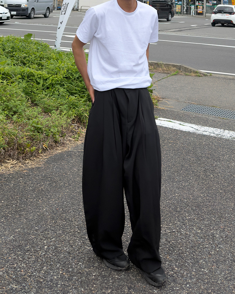 ツータックワイドスラックス