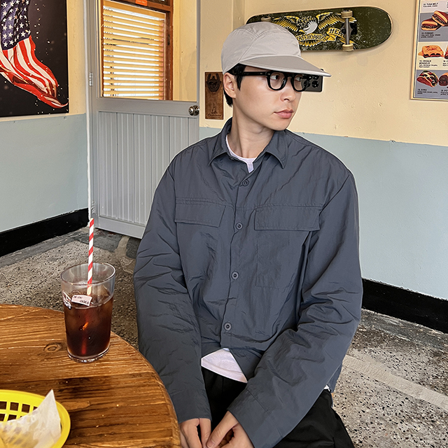 ナイロンポケットストリングシャツジャケット