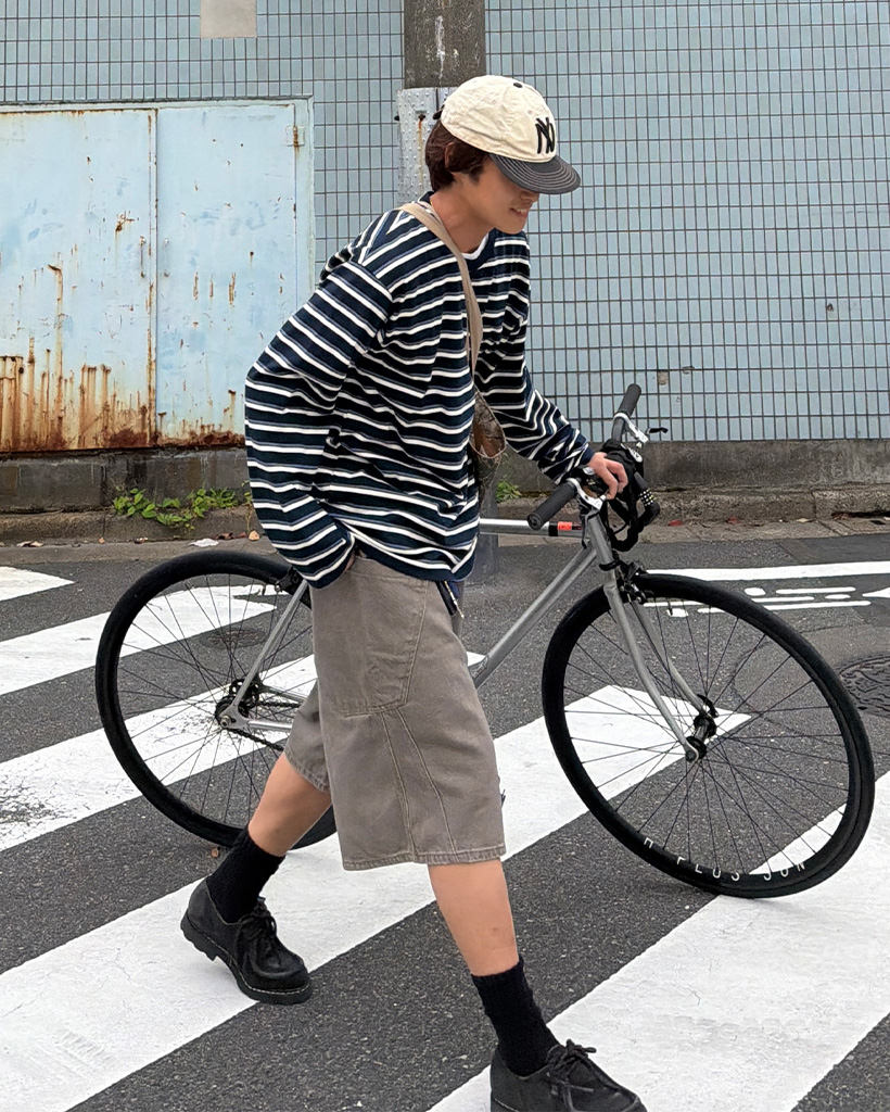 ワイドサイドポケットショートパンツ