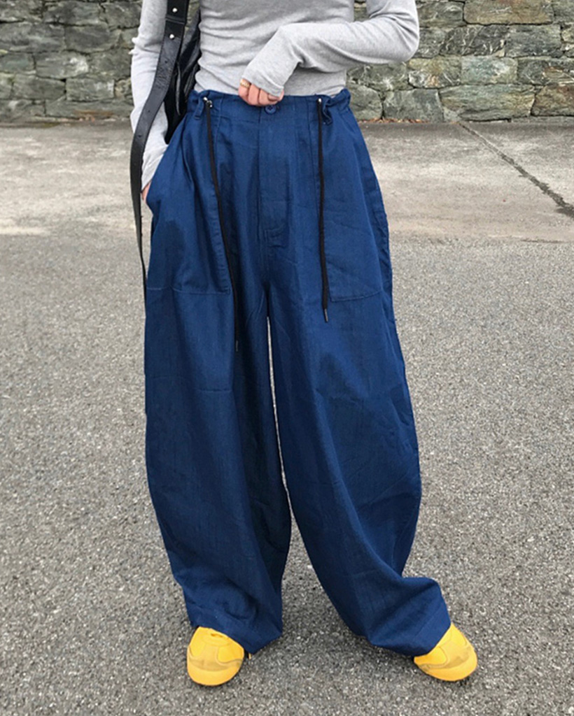 ビッグポケットドローストリングパンツ