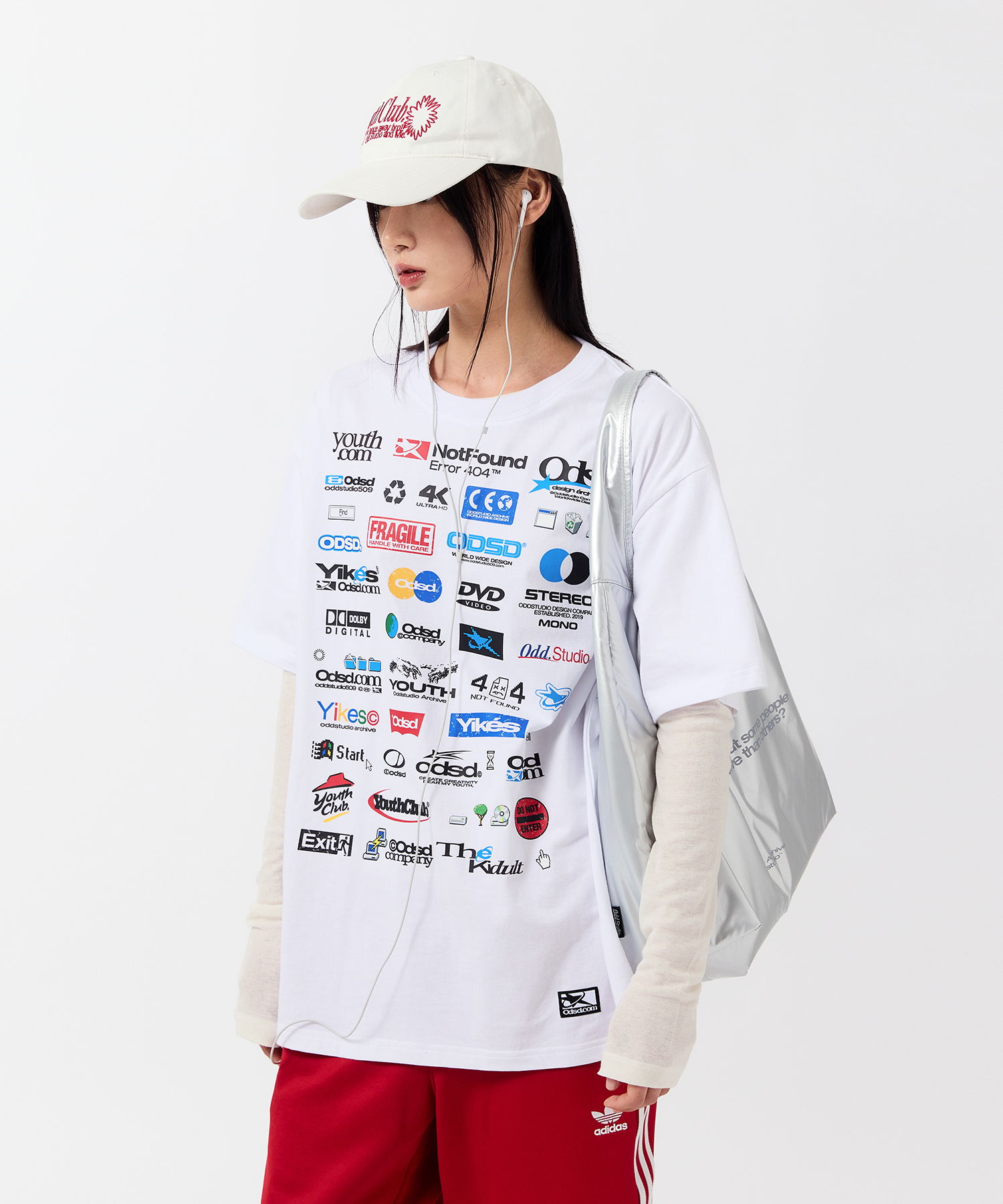aespaカリナ着用]TRANSCENDENCET-SHIRTWHITENAVY | ファッション