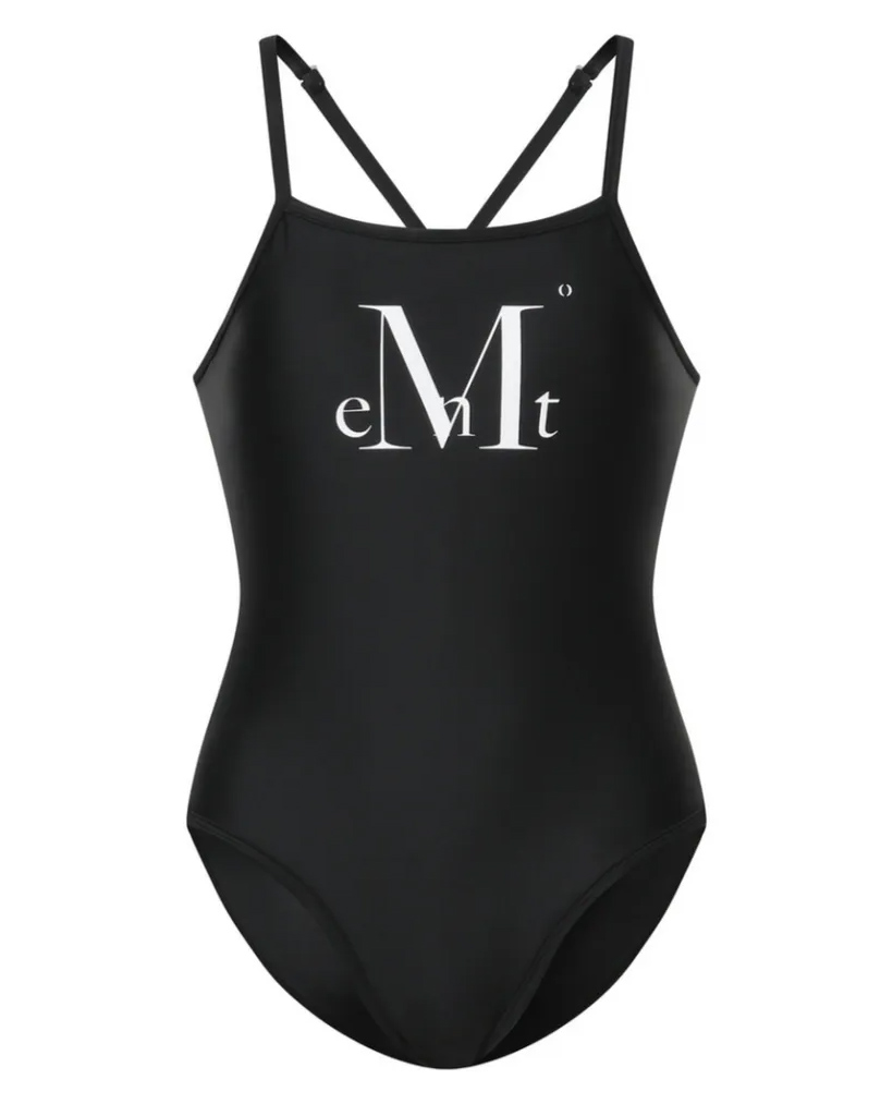 Wavy Back Cross Strap Monokini (2 Colors)