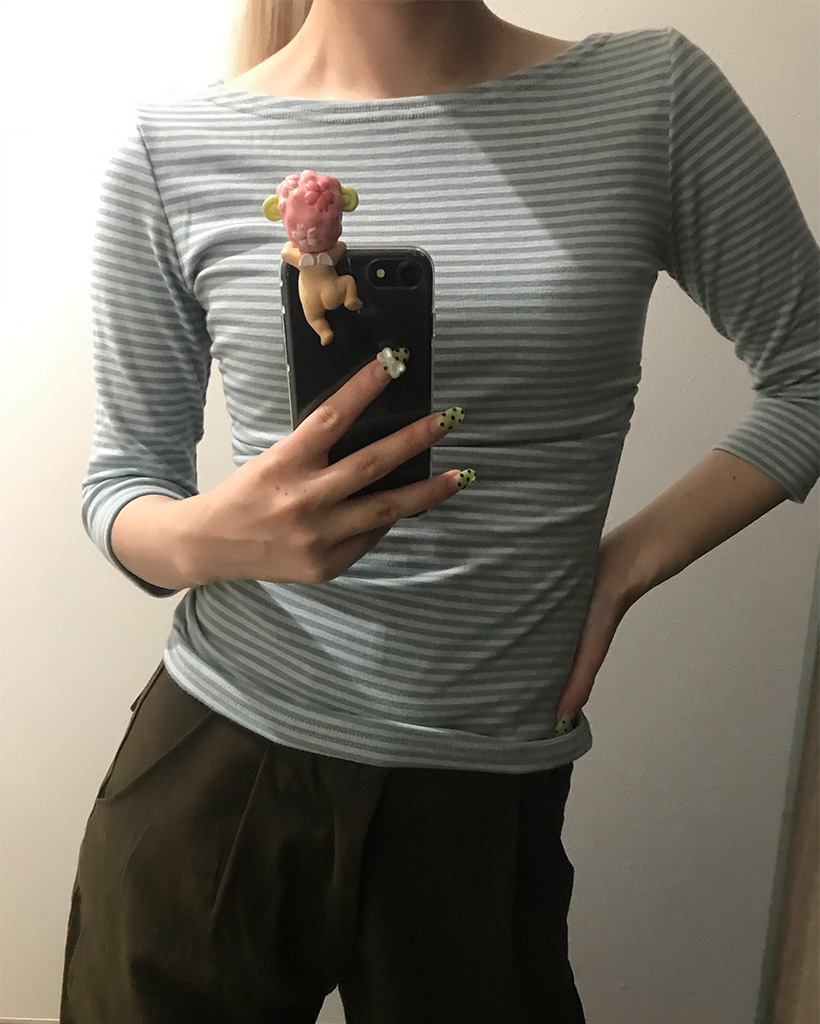 ボートネックボーダーTシャツ