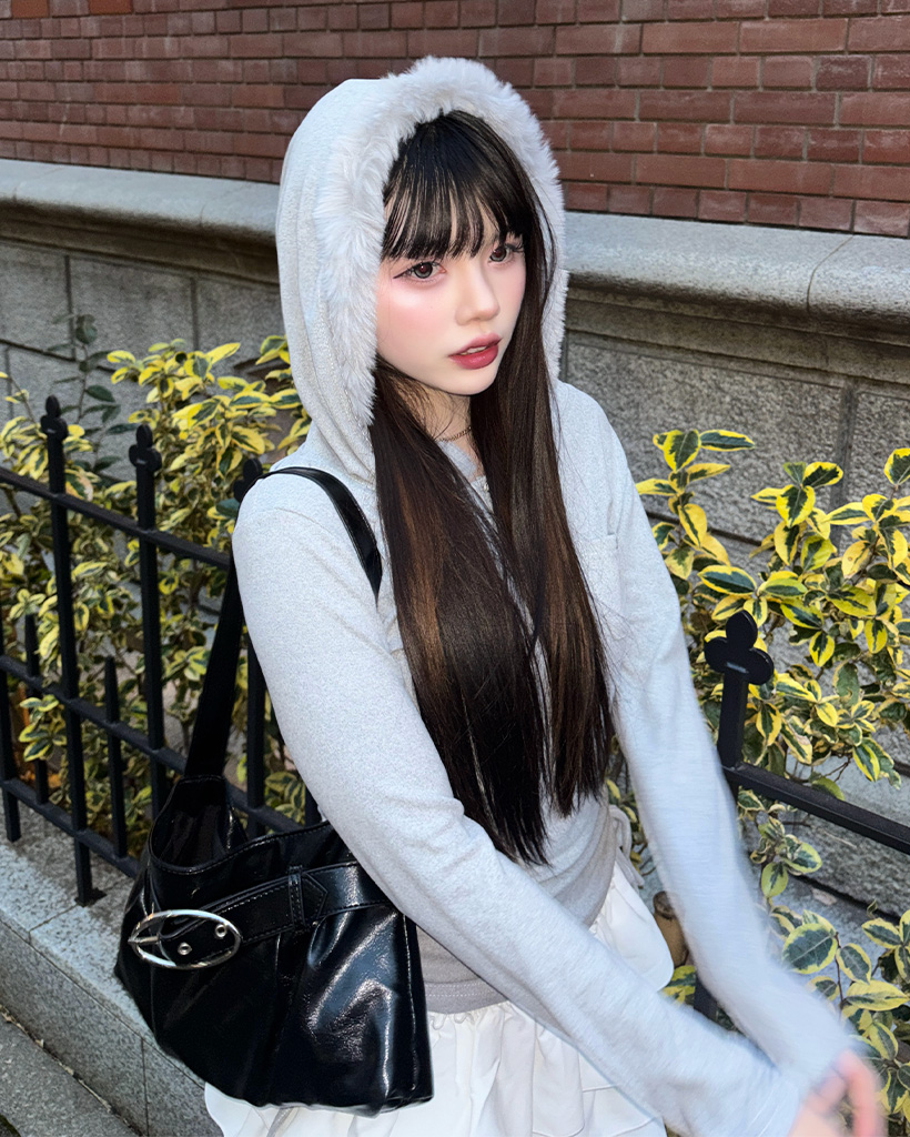 ファーポイントパーカーTシャツ