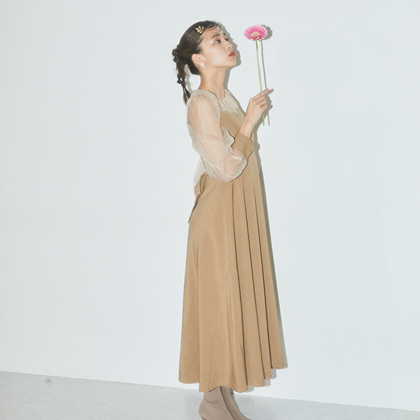 オケージョン】sheer puff long dress | ファッション通販サイト NUGU