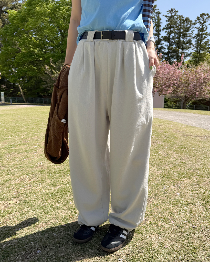 ベルトセットタックスウェットパンツ