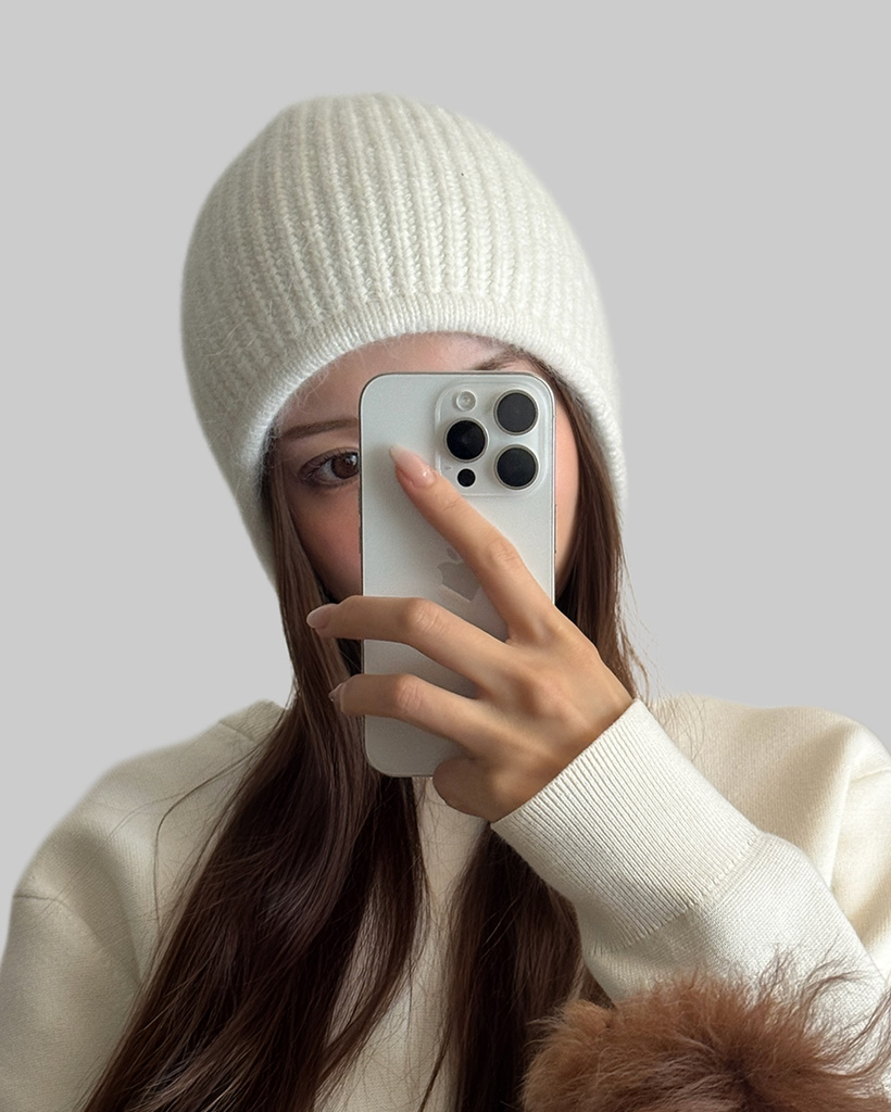 アンゴラニット帽