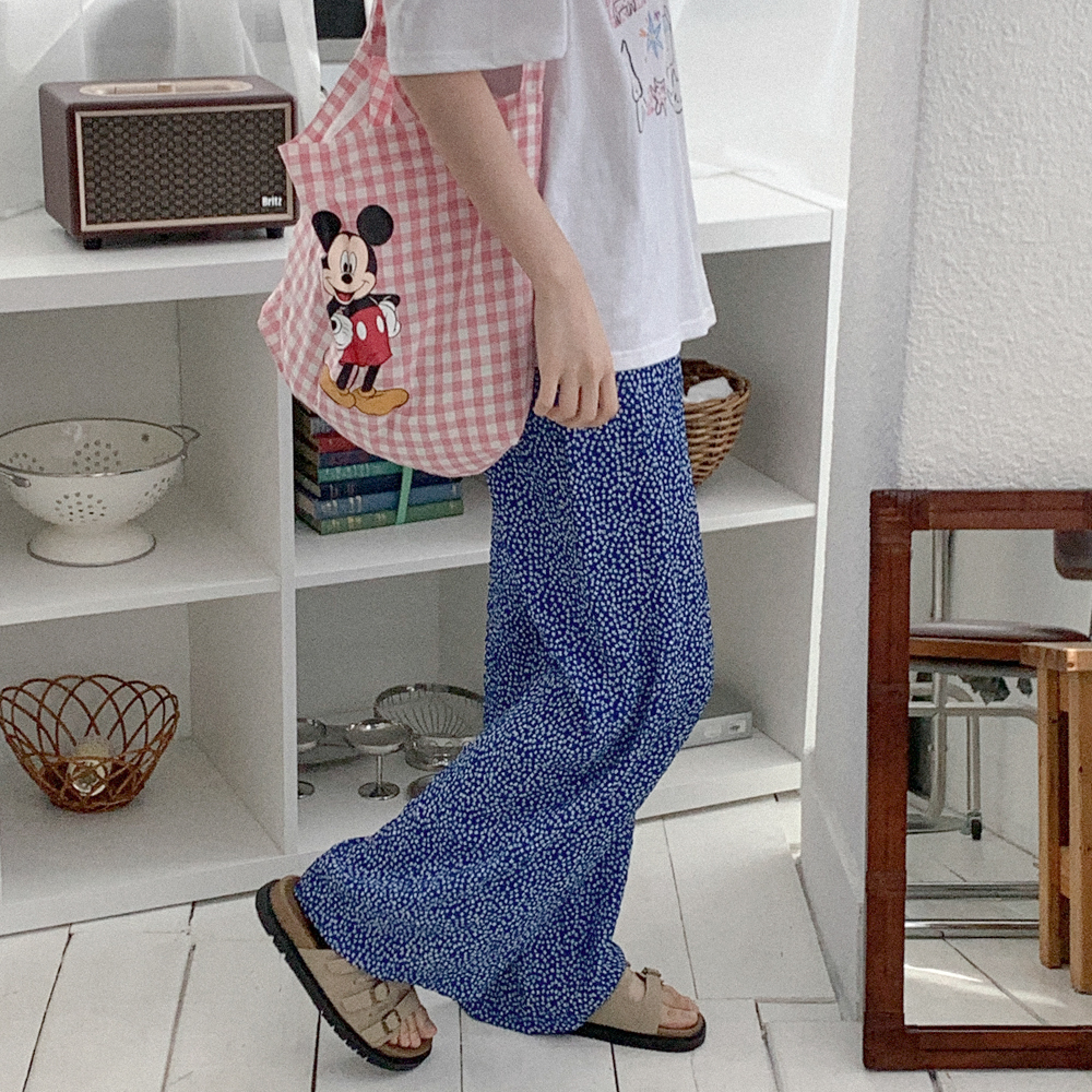 フラワーリンクルウエストゴムパンツ | ファッション通販サイト NUGU
