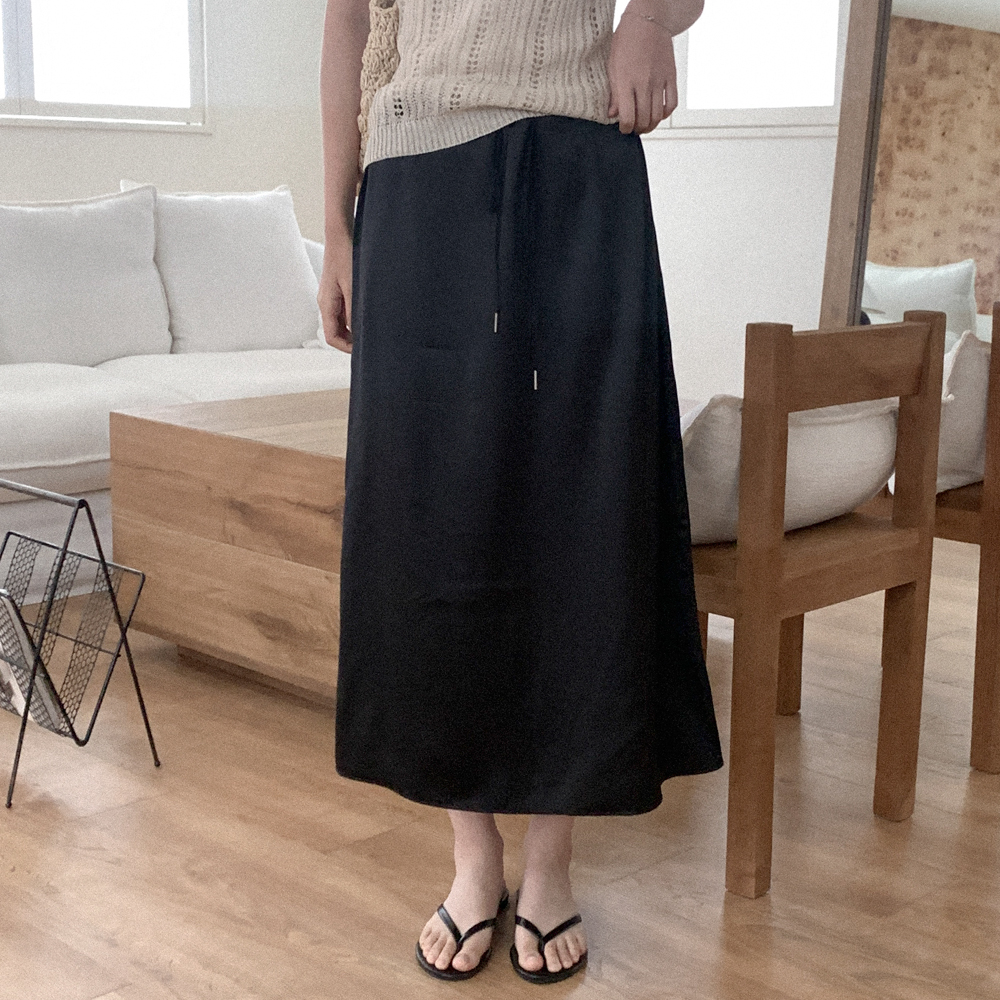 sirone ロングスカート サテンストリングロングスカート | ファッション通販サイト NUGU
