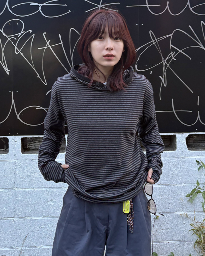 (ユニセックス)ウォームボーダーパーカー