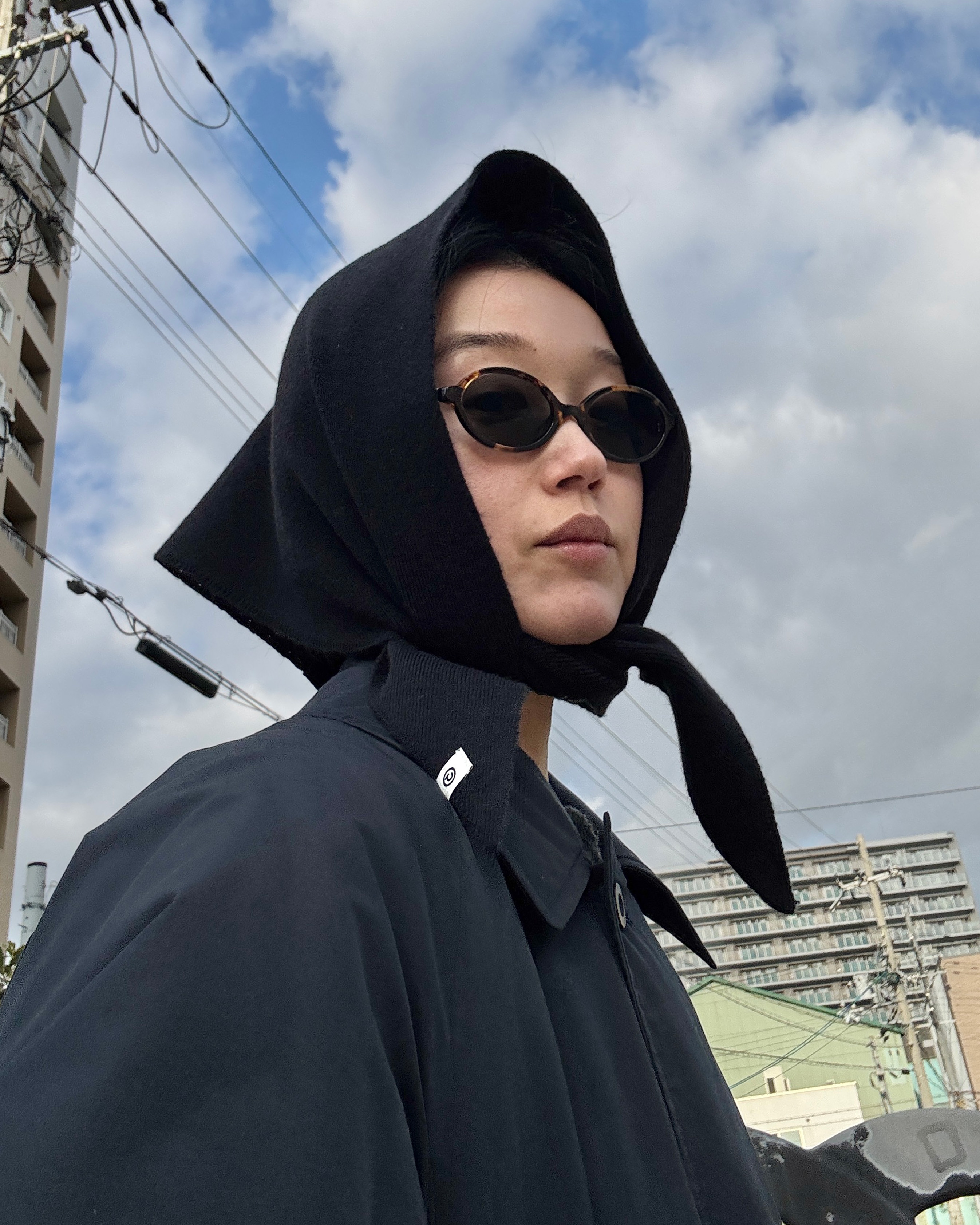 [BEST 50][3回再販](ORIGINAL) トライアングルスカーフ (black)