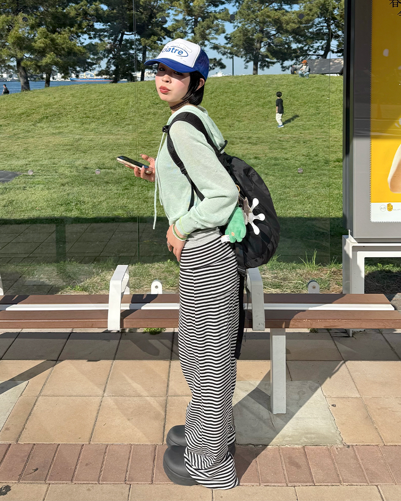 ラップボーダーロングパンツ