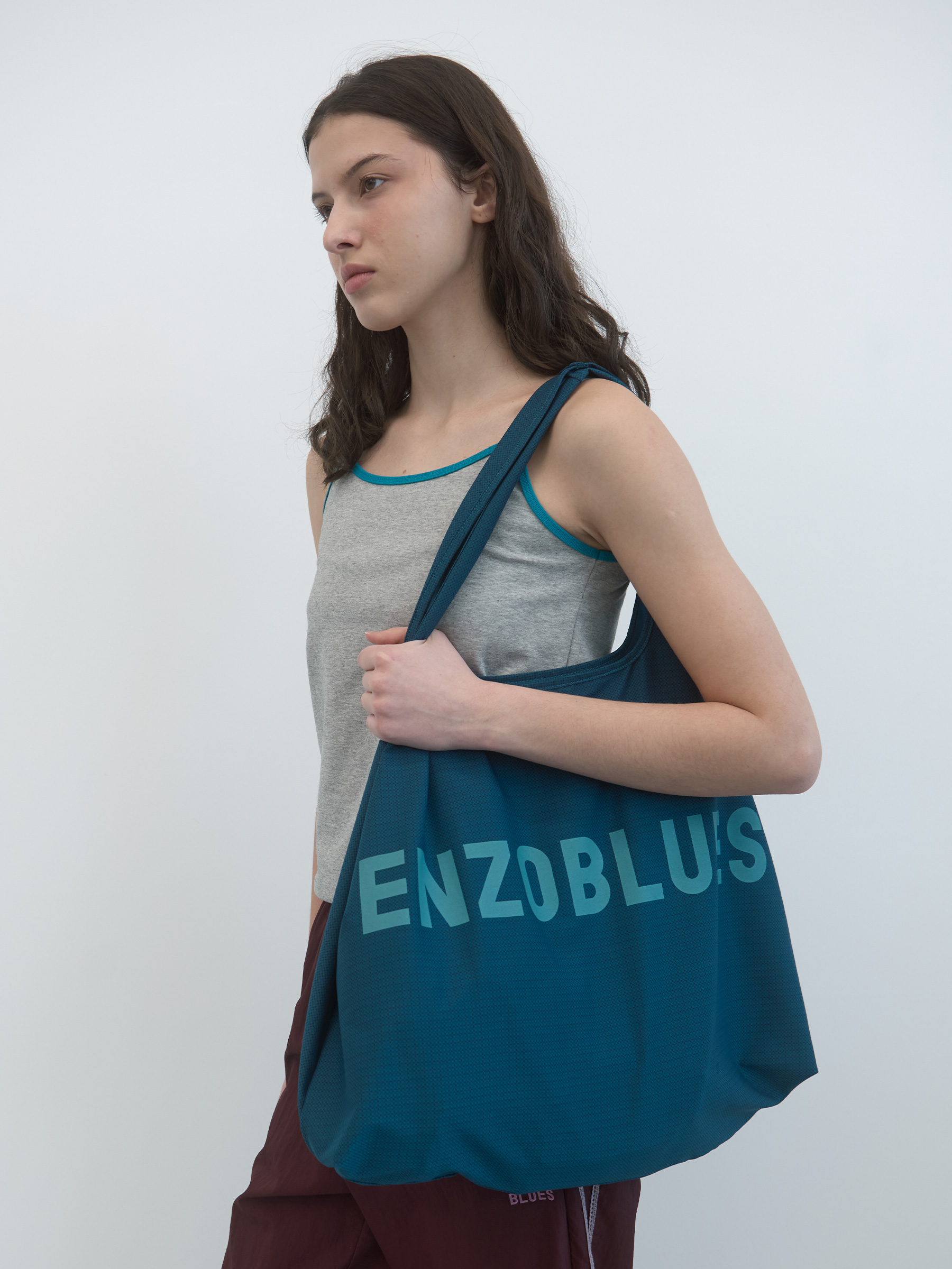 Logo Big Shopper Bag (Teal Green)