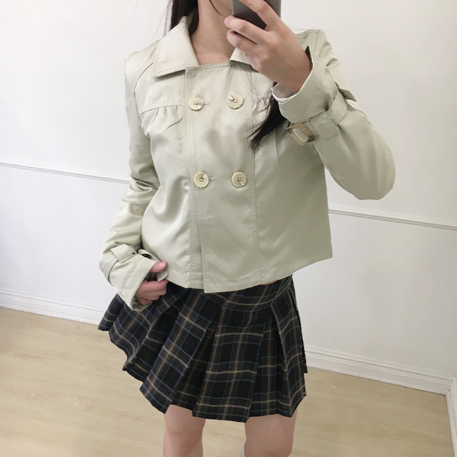 (2color)ショート丈トレンチコート