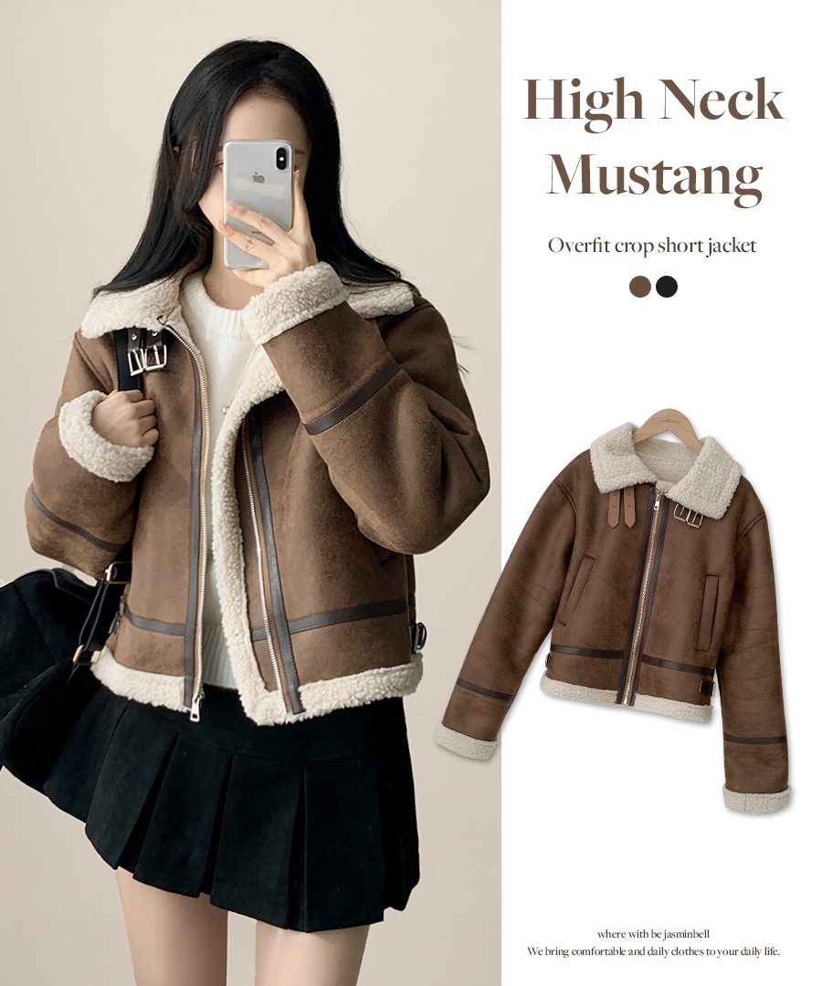 ハイネックバックルムートンコート | ファッション通販サイト NUGU