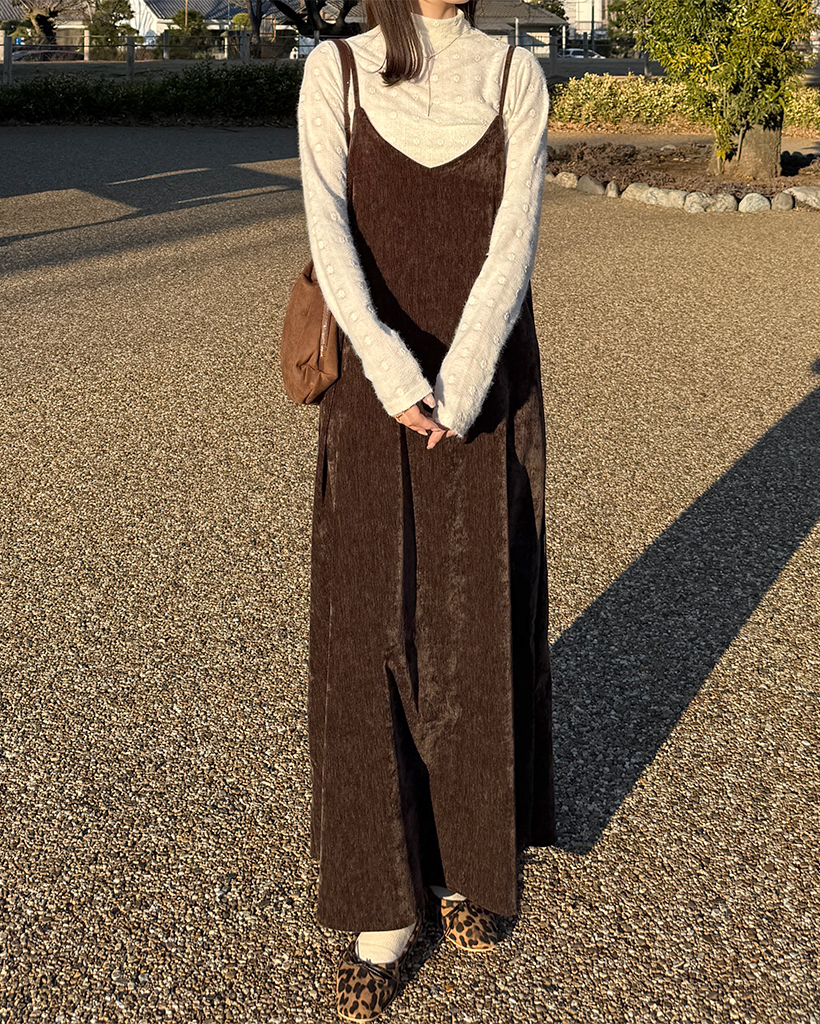 ベルベットビスチェロングワンピース