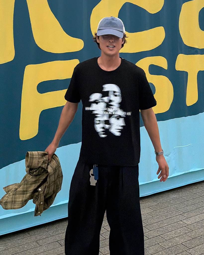 フェイスプリントTシャツ