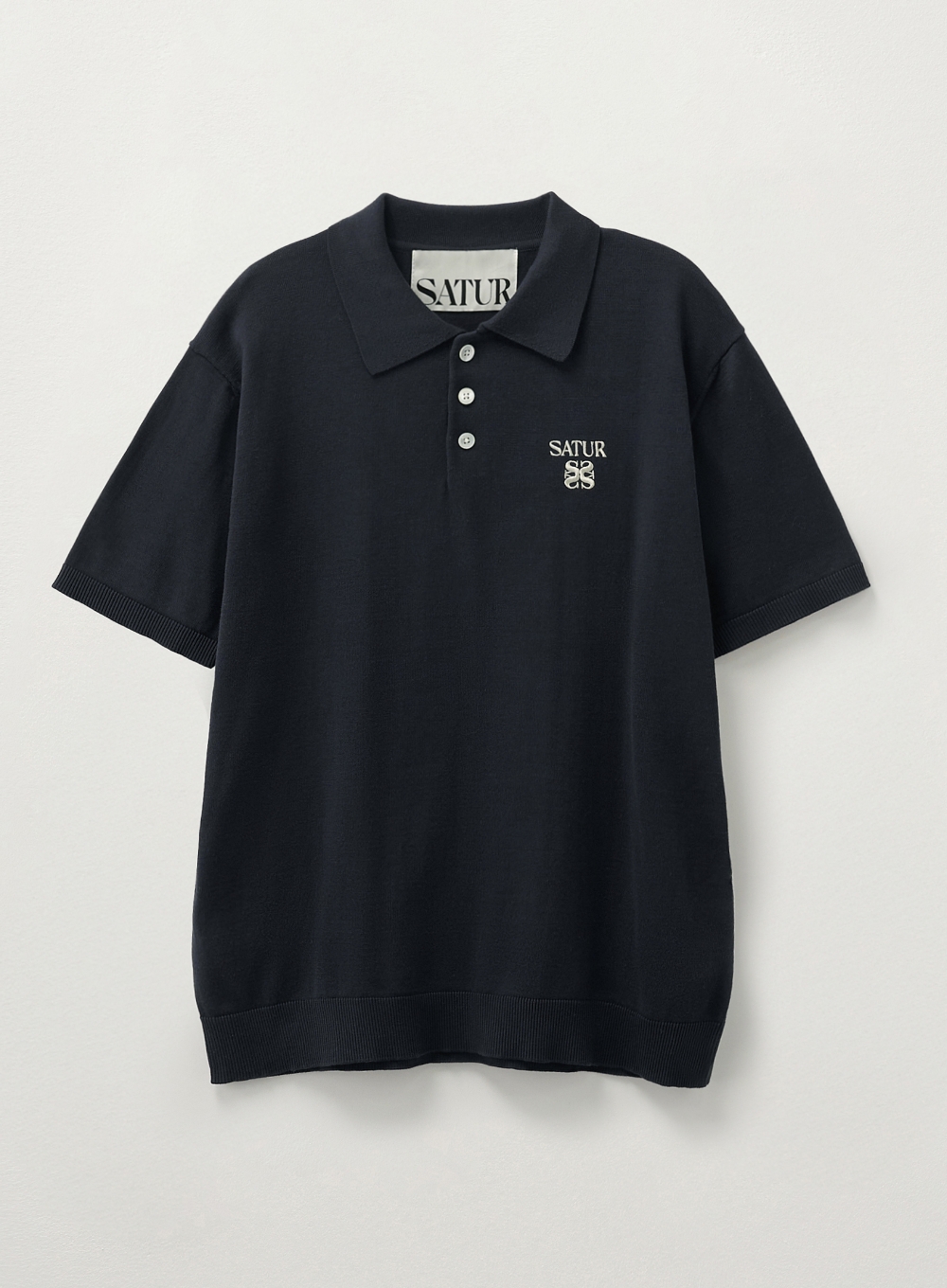 SATUR Half Knit 半袖ニット　ポロシャツニット SATUR Half Knit 半袖ニット ポロシャツニット