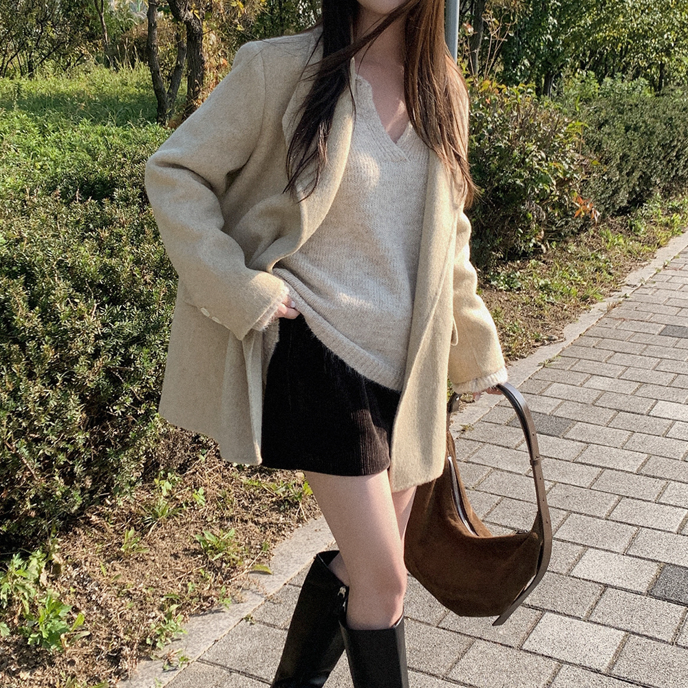 ウール混 ハンドメイド ジャケット