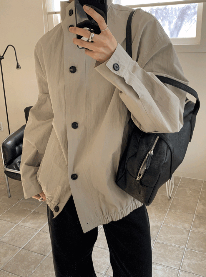 ハイネックコットンブルゾン