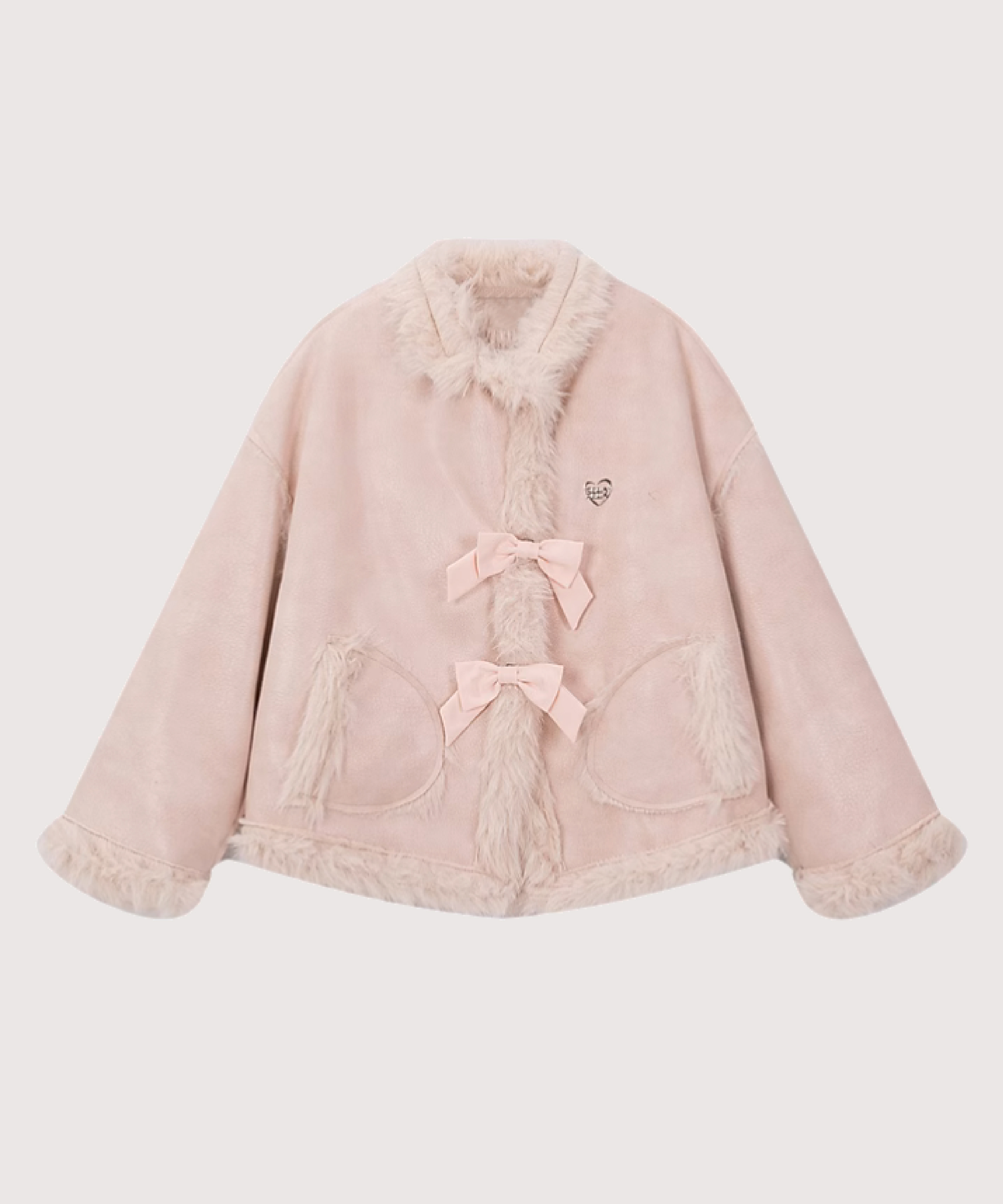 ふわふわ可愛いリボンショートコート | ファッション通販サイト NUGU