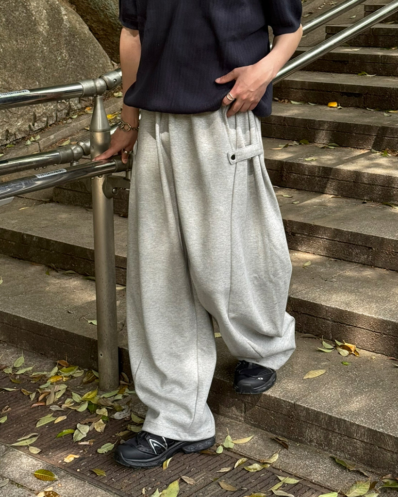 （ユニセックス）サイドポイント2wayスウェットパンツ