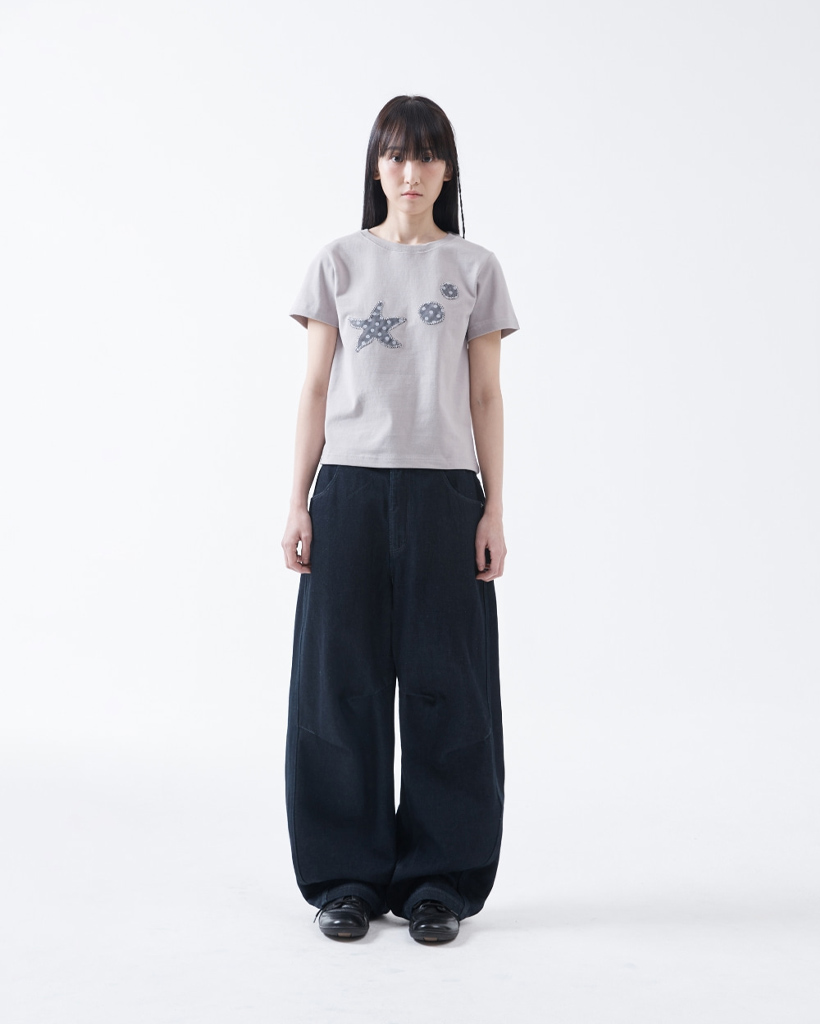 (w) TCM starfish dot patch T (grey)