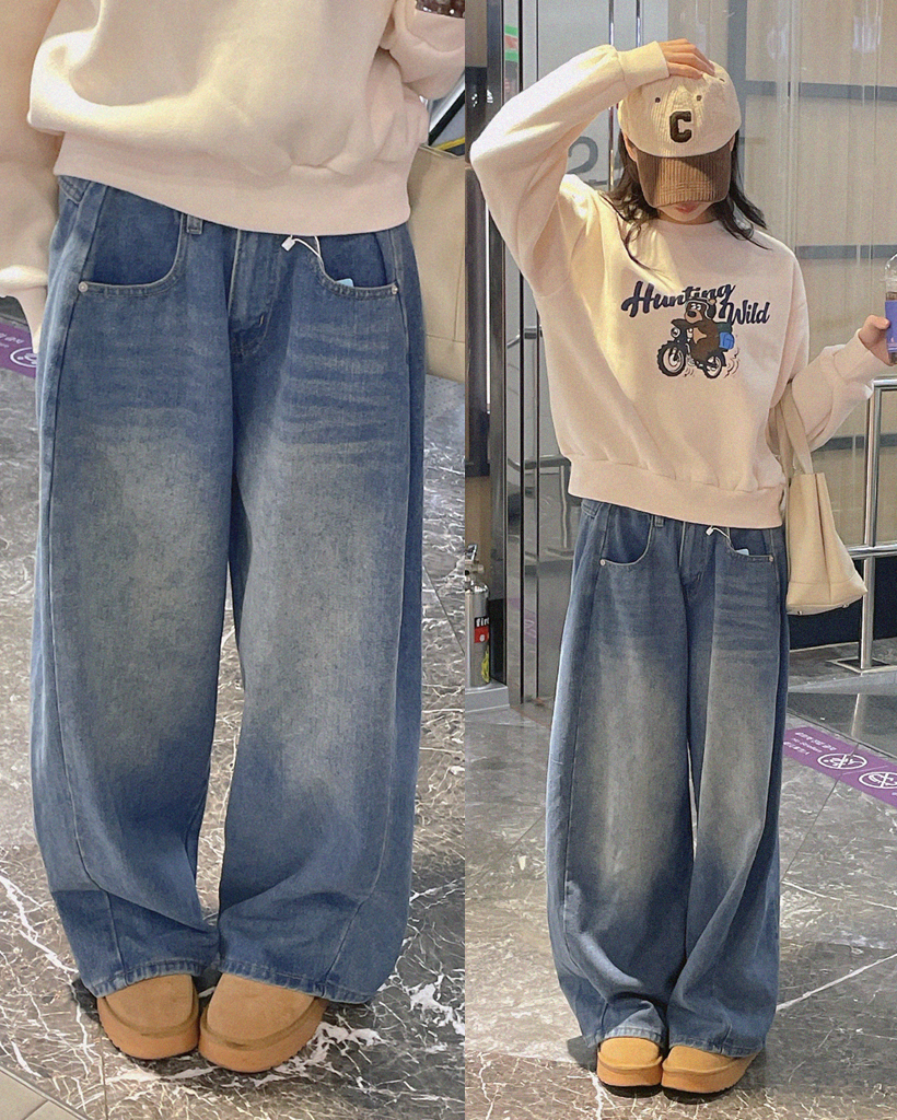 ワイド デニム パンツ